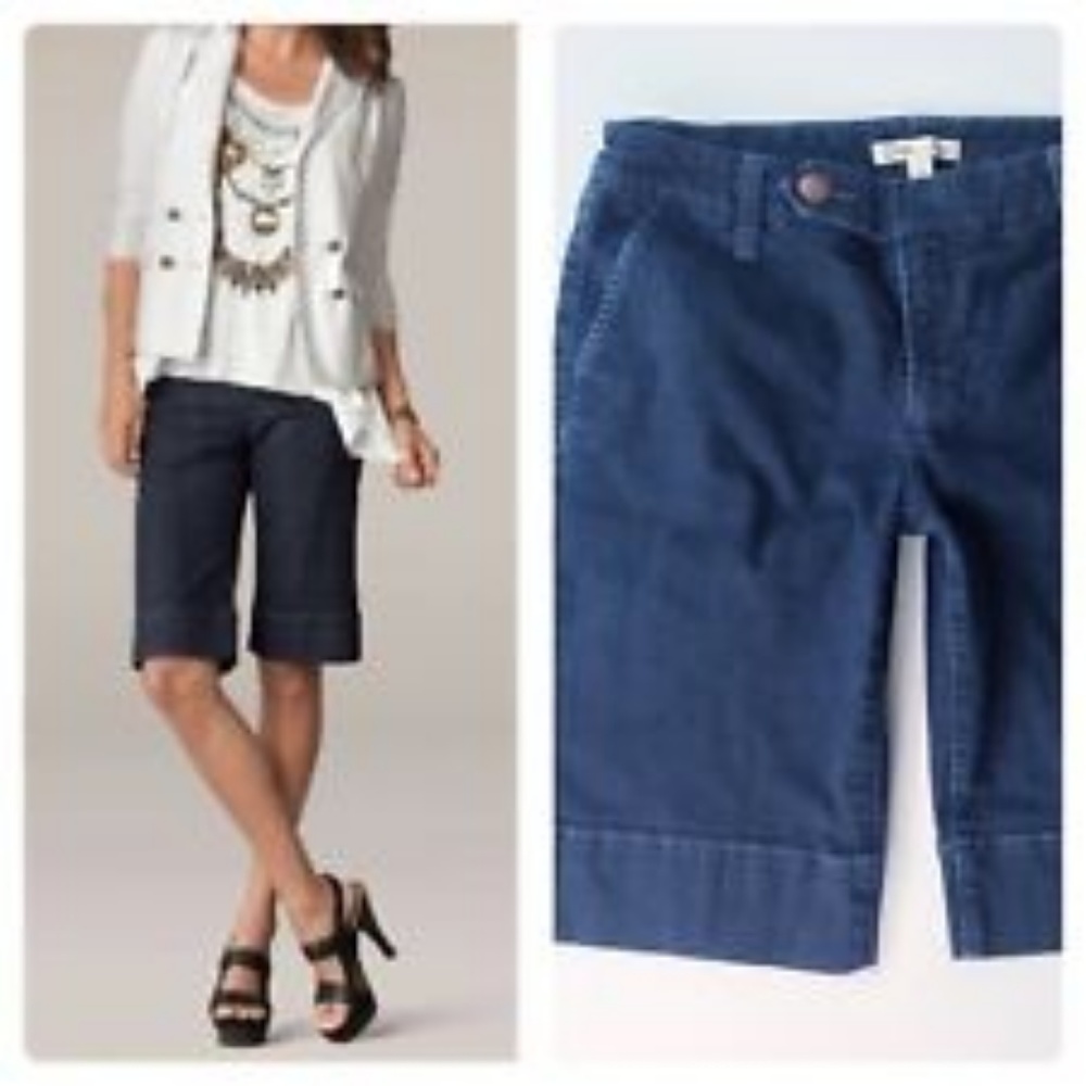 CABI size 6, cute denim long shorts/capris